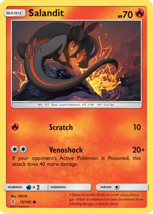 Salandit 15/145 - SM  Guardians Rising - Poke-Collect