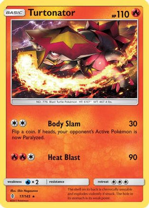 Turtonator 17/145 - Guardians Rising Reverse Holofoil - Poke-Collect