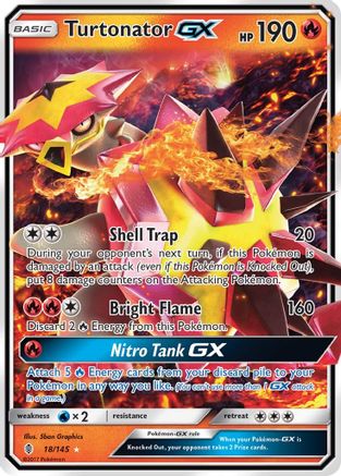 Turtonator-GX 18/145 - Guardians Rising Holofoil - Poke-Collect