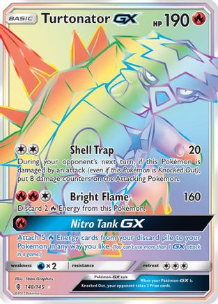Turtonator-GX 148/145 - Guardians Rising Holofoil - Poke-Collect