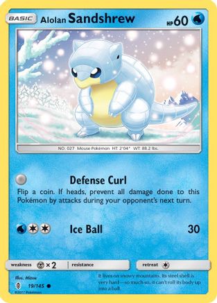 Alolan Sandshrew 19/145 - Guardians Rising Reverse Holofoil - Poke-Collect