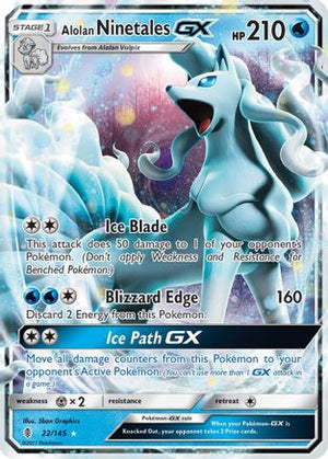 Alolan Ninetales-GX 22/145 - Guardians Rising Holofoil - Poke-Collect