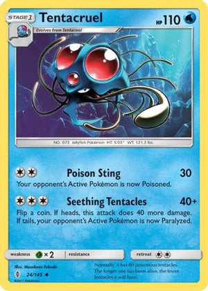 Tentacruel 24/145 - Guardians Rising Reverse Holofoil - Poke-Collect