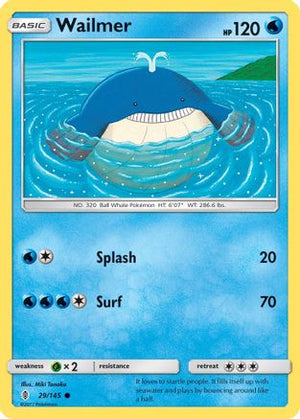 Wailmer 29/145 - Guardians Rising Reverse Holofoil - Poke-Collect