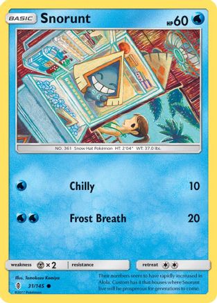 Snorunt 31/145 - Guardians Rising Reverse Holofoil - Poke-Collect