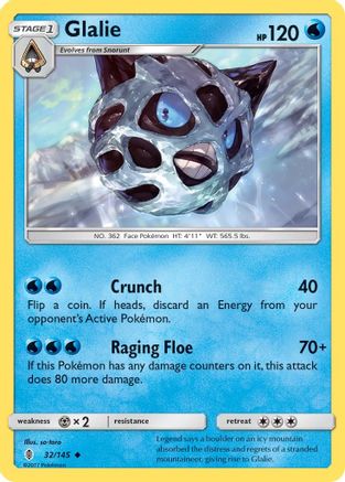 Glalie 32/145 - SM  Guardians Rising Reverse Holofoil - Poke-Collect