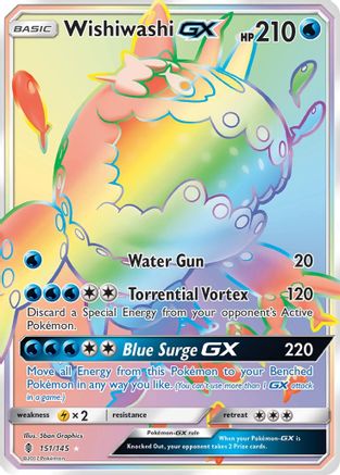 Wishiwashi-GX 151/145 - Guardians Rising Holofoil - Poke-Collect