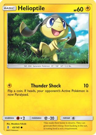 Helioptile 43/145 - SM  Guardians Rising Reverse Holofoil - Poke-Collect