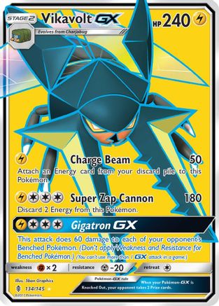 Vikavolt-GX 134/145 - Guardians Rising Holofoil - Poke-Collect