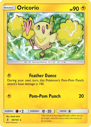 Oricorio (46) 46/145 - SM  Guardians Rising Reverse Holofoil - Poke-Collect
