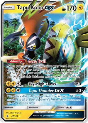 Tapu Koko-GX 47/145 - Guardians Rising Holofoil - Poke-Collect