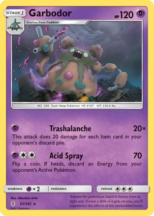 Garbodor 51/145 - SM  Guardians Rising - Poke-Collect