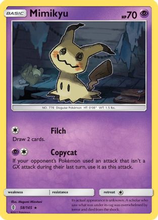 Mimikyu 58/145 - Guardians Rising Holofoil - Poke-Collect