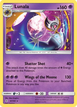Lunala 61/145 - Guardians Rising Reverse Holofoil - Poke-Collect