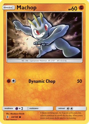 Machop 63/145 - Guardians Rising Reverse Holofoil - Poke-Collect