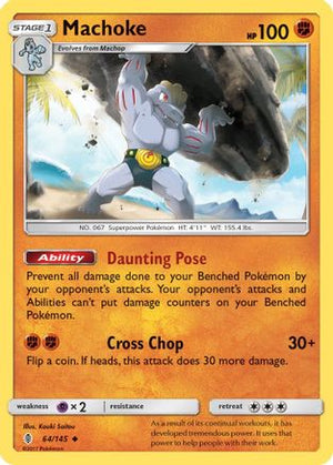 Machoke 64/145 - Guardians Rising Reverse Holofoil - Poke-Collect