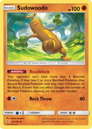 Sudowoodo 66/145 - Guardians Rising Reverse Holofoil - Poke-Collect