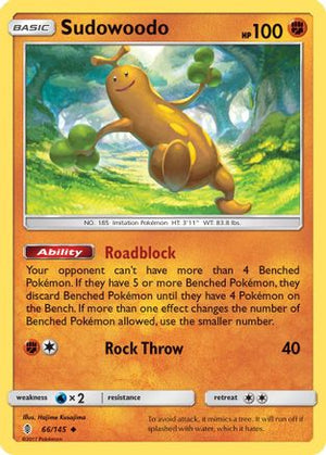 Sudowoodo 66/145 - Guardians Rising Reverse Holofoil - Poke-Collect