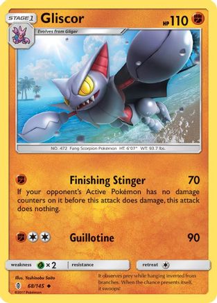 Gliscor 68/145 - SM  Guardians Rising Reverse Holofoil - Poke-Collect