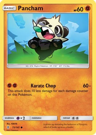 Pancham 72/145 - SM  Guardians Rising Reverse Holofoil - Poke-Collect
