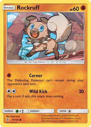 Rockruff 73/145 - Guardians Rising Reverse Holofoil - Poke-Collect