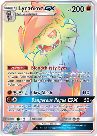 Lycanroc-GX 156/145 - Guardians Rising Holofoil - Poke-Collect