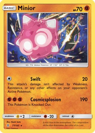 Minior 77/145 - SM  Guardians Rising Reverse Holofoil - Poke-Collect