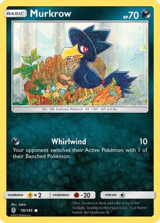 Murkrow 78/145 - SM  Guardians Rising - Poke-Collect