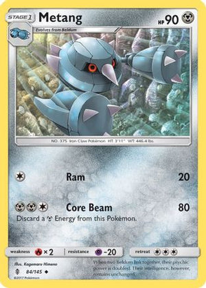 Metang 84/145 - SM  Guardians Rising Reverse Holofoil - Poke-Collect