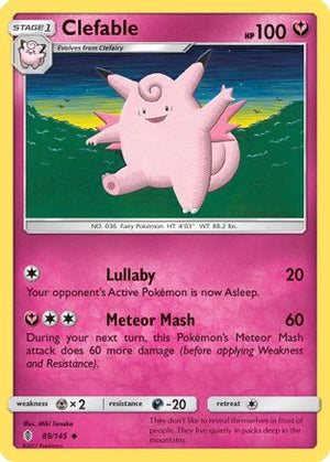 Clefable 89/145 - SM  Guardians Rising Reverse Holofoil - Poke-Collect