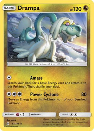 Drampa 97/145 - SM  Guardians Rising Reverse Holofoil - Poke-Collect