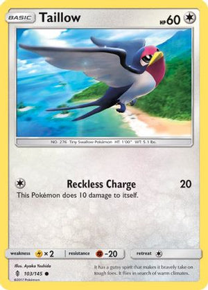 Taillow 103/145 - Guardians Rising Reverse Holofoil - Poke-Collect
