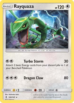 Rayquaza 106/145 - SM  Guardians Rising - Poke-Collect