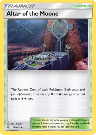 Altar of the Moone 117/145 - SM  Guardians Rising Reverse Holofoil - Poke-Collect