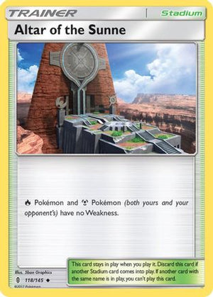 Altar of the Sunne 118/145 - SM  Guardians Rising Reverse Holofoil