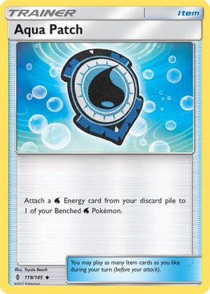 Aqua Patch 119/145 - SM  Guardians Rising Reverse Holofoil