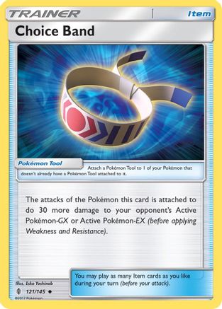Choice Band 121/145 - SM  Guardians Rising Reverse Holofoil - Poke-Collect