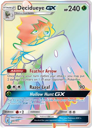 Decidueye-GX 146/145 - Guardians Rising Holofoil - Poke-Collect
