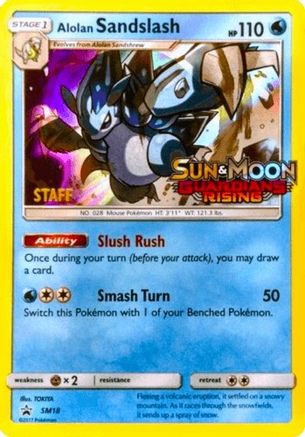 Alolan Sandslash - SM18 (Prerelease) [Staff] SM18 - SM Promos Holofoil - Poke-Collect