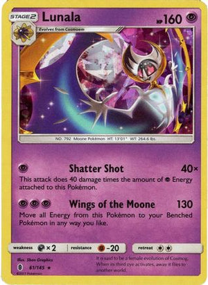 Lunala - 61/145 (SM Guardians Rising) 61 - Deck Exclusives Holofoil - Poke-Collect