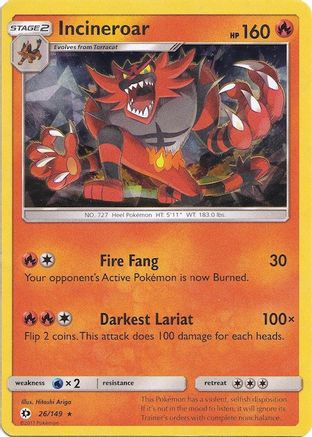Incineroar - 026/149 (Cracked Ice Holo) 26 - Deck Exclusives Holofoil - Poke-Collect