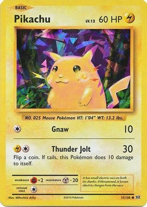 Pikachu - 35/108 (Cracked Ice Holo) 35 - Deck Exclusives Holofoil - Poke-Collect