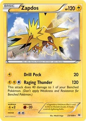 Zapdos - 23/108 (XY Roaring Skies) 23 - Deck Exclusives Holofoil - Poke-Collect