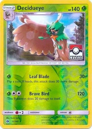 Decidueye - 11/149 (Pokemon League) 11 - League & Championship Cards Reverse Holofoil