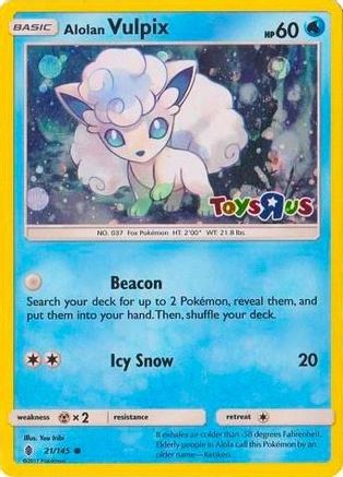 Alolan Vulpix (Toys R Us Promo) 21 - Miscellaneous Cards & Products Holofoil - Poke-Collect