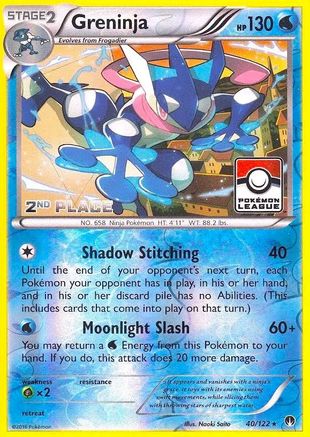 Greninja - 40/122 (League) [2nd Place] 40 - League & Championship Cards Reverse Holofoil - Poke-Collect