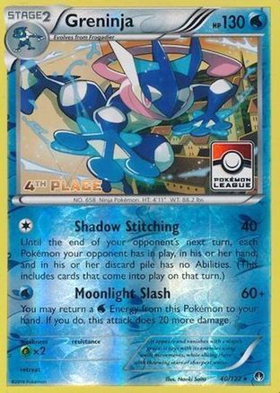 Greninja - 40/122 (Pokemon League) [4th Place] 40 - League & Championship Cards Reverse Holofoil - Poke-Collect