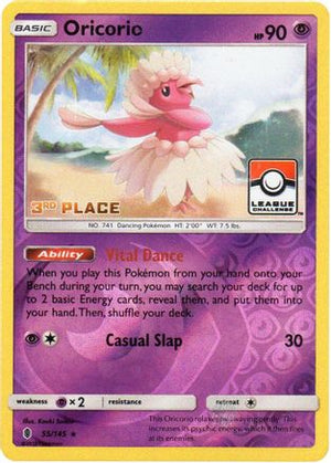 Oricorio - 55/145 (League Challenge) [3rd Place] 55 - League & Championship Cards Reverse Holofoil - Poke-Collect