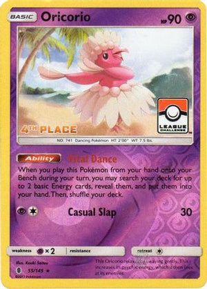 Oricorio - 55/145 (League Challenge) [4th Place] 55 - League & Championship Cards Reverse Holofoil - Poke-Collect