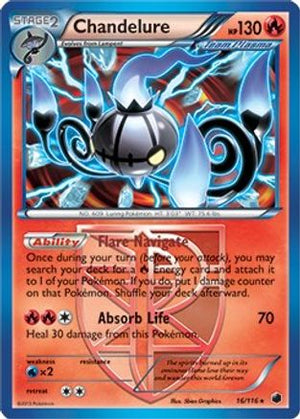 Chandelure - 16/116 (BW Plasma Freeze) 16 - Deck Exclusives